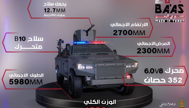 مدرعة-بأس-2..-فخر-الصناعة-اليمنية-لمساندة-ودعم-جهود-رجال-الشرطة