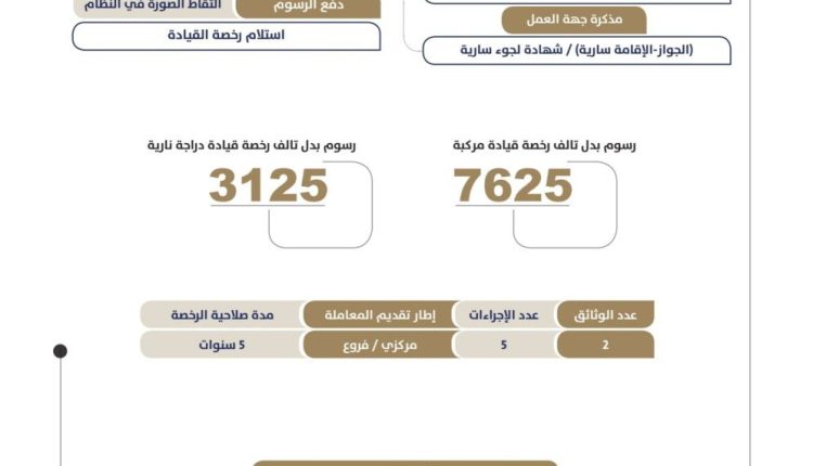 رخصة بدل تالف